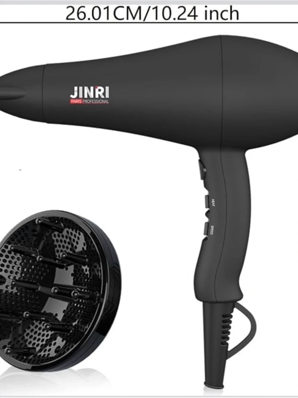 JINRI Professional Hair Dryer, 3 Heat & 2 Speed